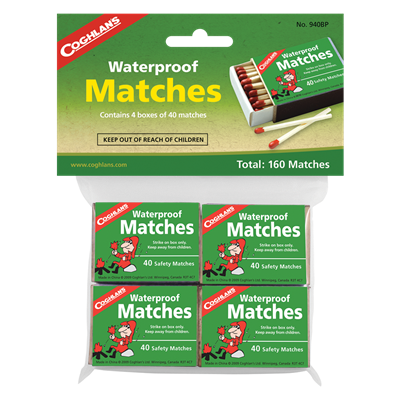 Coghlans Waterproof Matches - 4 Pack - Sportinglife Turangi